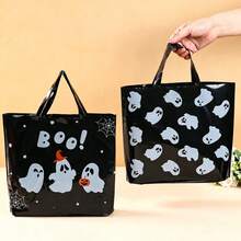 5/10 Peças Sacolas de Presente de Halloween, Sacolas de Lona com Estampa de Fantasma BOO de Halloween, Sacolas de Presente para Decoração de Festa de Halloween, Sacolas para Embrulho de Presente, Sacolas para Doces de Halloween, Suprimentos para Embrulho de Presente de Feliz Halloween, Suprimentos para Festa de Halloween, Sacolas de Compras para Loja de Halloween, Sacolas de Plástico Duráveis, Sacolas de Armazenamento de Halloween, Suprimentos de Embalagem de Cozinha de Halloween, Decoração de Quarto de Halloween, Decoração de Casa de Halloween, Presentes de Halloween, Lembrancinhas de Festa - fantasma do dia das bruxas - Visão 8