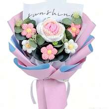 1 Peça Buquê de Flores em Forma de Coração Feito à Mão, Presente para o Dia dos Namorados, Aniversário, Presente para Amante, Mãe, Mulher - multicolorido - Visão 18