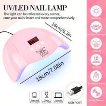1套凝膠美甲套裝，包含USB LED美甲燈與電動美甲磨甲機、霧面與亮面封層、死皮推板、美甲刷及美甲工具組，適合DIY居家美甲沙龍，初學者完整美甲套裝，適用於節日與日常使用 - 玫紅色 - 查看 5