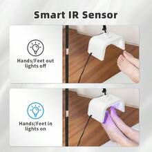 UV/LED Nail Curing Lamp For Hands And Feet, Fast Drying Gel Nail Light With Detachable Stand, 2-In-1 Portable Manicure/Pedicure Curing Machine - White - View 7