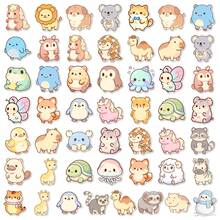 50張「可愛動物園」美學貼紙，溫柔色調手繪森林與海洋動物插圖貼紙，適用於拼貼藝術、禮物盒裝飾與節日手工藝用品 - 7*6*1 - 查看 7