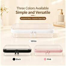 Best-Selling PVC Zipper Toy Storage Box, White Transparent Bag, Clear Hard Stackable Toy Organizer, Home Storage Box, Multi-Purpose Clear Storage Bag, Also Suitable For Clothing Storage, Fully Functional Storage Bag, Suitable For Travel, Back To Scho - Multicolor - View 4