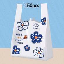 1/50/100 chiếc Túi tote nhựa họa tiết hoa "Rất vui được gặp bạn" - Dày dặn và chắc chắn, lý tưởng cho sử dụng hàng ngày, lễ hội, tiệc tùng, mua sắm, làm quà tặng, lưu trữ, doanh nghiệp nhỏ, cửa hàng tạp hóa, tiệm bánh. - Nhiều kiểu dáng/màu sắc - Xem 12