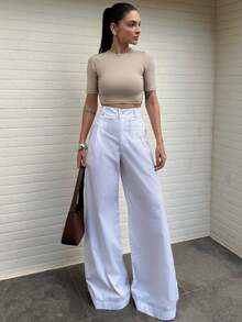 Women Tops - Beige - View 6