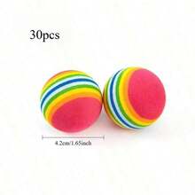10pcs/Set Golf Balls, EVA Foam Rainbow Striped Soft Balls, 42mm Diameter, And Reliable - Multicolor - View 13