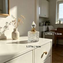 1pc Refillable Empty Perfume Bottles With Dropper, Portable Cologne Dispenser For Travel And Container. Clear Glass Essential Oil Vial For Women Men. Perfect For Daily Storage, Home Vanity Decor, Party, Mother'S Day And Anniversary Gifts - 1PC - View 8