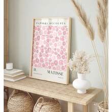 3pcs Matisse & Picasso Inspired Pink Wall Art Set - Abstract Floral Market Posters, Living Room, Bedroom, Dining Room Decor Canvas Prints (Unframed) Birthday Graduation Gift Kitchen Decor - Pink - View 5