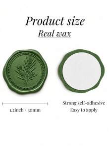 20/30/50/100pcs Wax Seal Stickers, Wedding Invitation Envelope Seal Stickers, Self-Adhesive Rosemary Metallic Gold Stickers, Suitable For Invitations, Christmas, Gift Wrapping, Parties - Rosemary--olive Green - View 8
