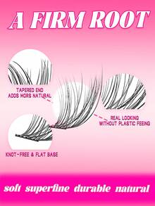Miss Wink 168簇 0.05mm 極細柔軟蓬鬆假睫毛 12排 12-18mm 混長套裝 D捲度 濃密捲翹貓眼款 適合DIY接睫毛 日常妝容或外出妝 - D - 查看 4