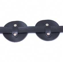Black Double Round Sexy Eye Mask Queen  SM Bondage Game  Restraints Mask For Adult Sex Role Playing Game - Black - View 5