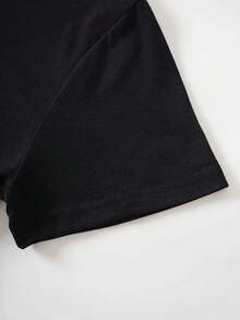 Challenge King, nueva camiseta de cuello redondo para hombre con estampado de doble cara en la parte delantera y trasera, estilo casual, deportivo, moderno y holgado, de manga corta para est - Negro - Ver 3