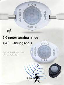 PIR 動感感應開關 DC5-24V | 3-5m 120° 高靈敏度 可調延時 | 自動開關 樓梯/衣櫃/廚房 LED 燈 - PIR-9 - 查看 4