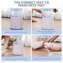 Electric Dog Paw Cleaner, Portable Automatic Paw Washer With Soft Silicone Bristles, Rechargeable Pet Paw Cleaner With Soap Dispenser For Dogs & Cats, Ideal For Muddy Paws After Walking Or Hiking(B) - B - View 5