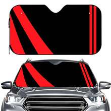 1pc Fashionable Simple Printed Car Sunshade, Made Of Polyester Fiber, Easy To Install, Suitable For Various Car Models, Car Decor With Heat Insulation And Privacy Protection, Keeps Your Car Cool, Foldable For Easy Storage - A - View 14