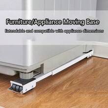 Heavy-Duty Home Appliance Moving Solution! Adjustable Refrigerator And Washing Machine Lifting Base, 800 Lbs Load Capacity, 24 Silent Caster Wheels With Locking Function + Expandable Bracket, Convenient For Moving Home Appliances, Furniture, Etc. - Grey - View 11