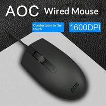 AOC MS100 有線滑鼠 1600DPI 人體工學防滑磨砂表面 USB 即插即用 適用於電腦筆記型電腦 - 查看 11