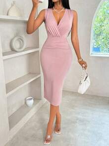 Women Midi Dresses - Marrón - View 8