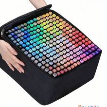 80pcs Double-Ended Mixed Media Marker Set, Permanent Art Sketching Pens With Mixer, Medium Point Type, For Painting, Drawing, Coloring, Sketching - Multiple Styles - View 1