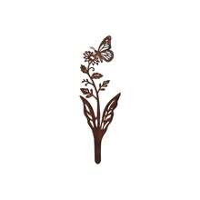 1 peça de decoração de jardim em ferro com design floral vibrante, adequada para pátios, quintais, gramados e celebrações de feriados, decoração de jardim, decoração de caminho externo - Ferrugem Marrom - Ver 28