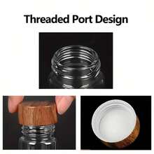 Bộ 6 chai thủy tinh mini đựng dung dịch - bình chứa cầm tay tính bằng ounce, phù hợp cho du lịch, dã ngoại, cắm trại và sử dụng trong nhà bếp - Xem 3