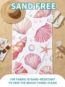 1pc Beach Towel, Beach Essential, Vacation & Bathroom Decor, Super Absorbent, Suitable For Beach, Travel, Swimming And Daily Use, Soft Microfiber, Lightweight & Portable, Windproof, Sun Protection, Sandproof, Summer Travel - Multicolor - View 5