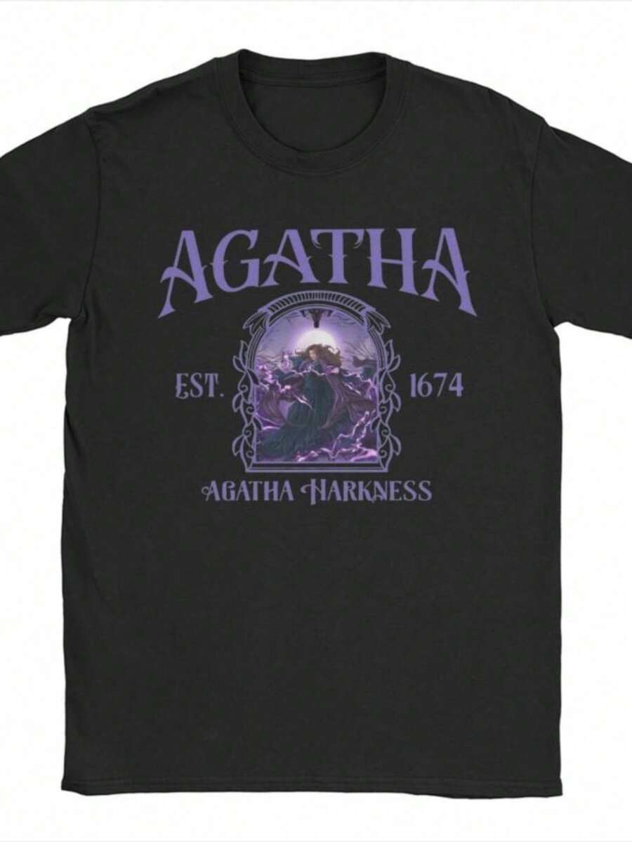 Camiseta Clásica de Moda 2025 para Hombre y Mujer, Cuello Redondo, 100% Algodón Puro, Talla Grande, Holgada, de Manga Corta para Parejas - Negro - Ver 1