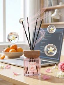 Alcohol-Free Flameless Reed Diffuser, Floral Tea Scent, Long-Lasting Fragrance, Suitable For Car And Home, Natural Fiber Reed Decorative Diffuser, Elegant Home Fragrance Decor, Living Room Daily Gift, Camping Essential, Holiday Essential - Multi Scents - View 5