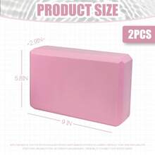 1pc Yoga Blocks, 9"X6"X3" Foam Blocks Yoga Props For Pilates Stretching And Meditation Exercise Blocks Lightweight Yoga Essentials - Multicolor - View 2