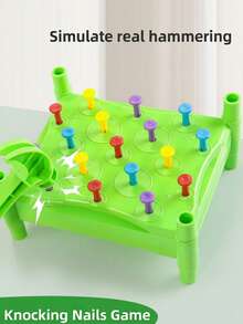 Toddler Hammer Peg Toy, Color Sorting Pound Peg Educational Game, Early Learning Kids Interactive Gift - 彩色 - 查看 2