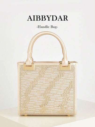 AIBBYDAR Women's Handbag, Diana Bag, Evening Clutch, Small Square Bag, Evening Dress Matching Handbag, Makeup Bag, Business Commute Portable Handbag, Crossbody Bag, Suitable For Ball, Gathering, Party, Formal Occasions, Detachable Shoulder Strap, Women's Bag