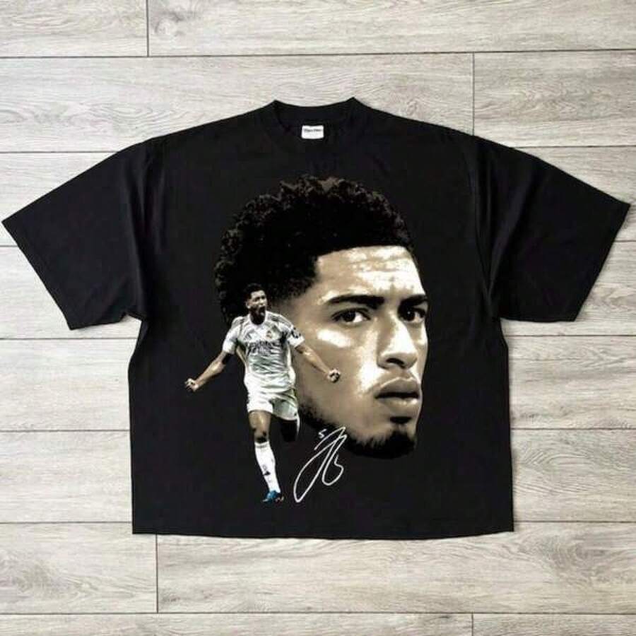 Jude Bellingham Png, Diseño Bigface, Diseño de Camisetas, Diseño de Fútbol, Diseño de Balón de Fútbol, Archivo Png, Camisetas Bonitas para Niñas, Camisetas para Niños, Camisetas para Mujer, - Negro - Ver 1