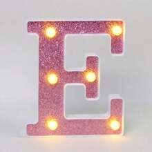 16cm 白色發光 A-Z LED 字母燈,電池供電,臥室裝飾字母夜燈,婚禮裝飾,生日派對裝飾,女孩房/兒童房裝飾字母燈,節日居家酒吧裝飾字母燈,字母燈 - 深粉紅色 - 查看 16