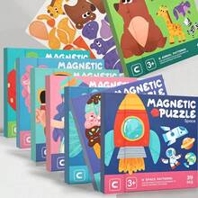Magnetic Sticker Puzzle For Kids, Face-Flip Character Dress-Up Puzzle, Large Magnetic Puzzle Book Toy, Sweet Treat Pretend Play Educational Puzzle Toy, Perfect Birthday Gift For Boys And Girls - Christmas Gift - Magnetic Puzzle - View 8