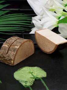 1/5/10pcs Wooden Table Number Holders, Rustic Style Table Card Holders, Can Be Used For Name Cards, Food Labels, Party And Wedding Table Signs, Memo And Photo Clips, Desktop Decoration, Rural Style, Desktop Decoration, Rural Style, Fall Home Decor, Room Decor, Room Decor For Women - Multicolor - View 6