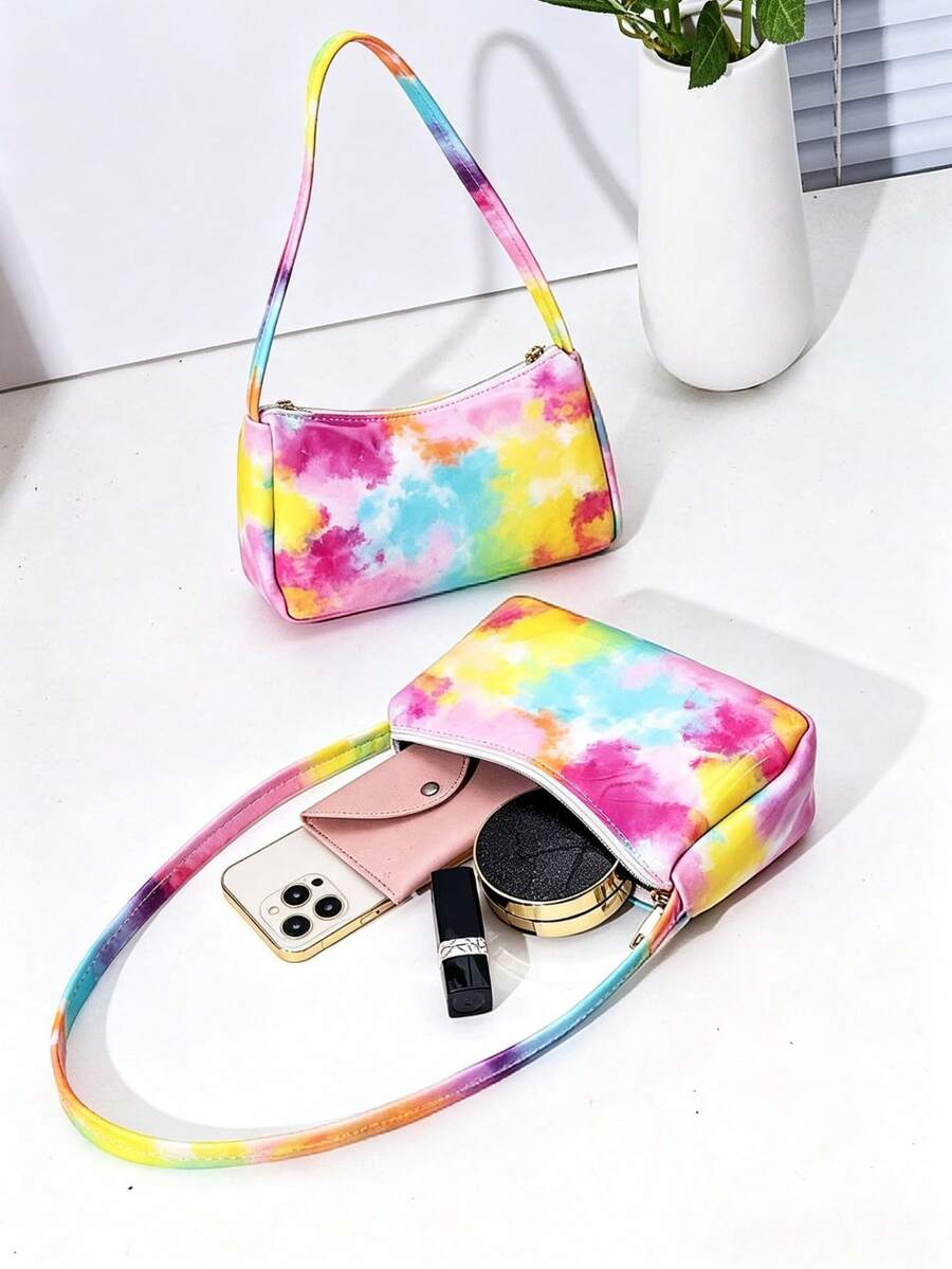 Tas Bahu Minimalis Warna-warni untuk Wanita, Cocok untuk Aktivitas Sehari-hari, Bepergian, Berbelanja, dan Jalan-jalan - MultiWarna - View 1