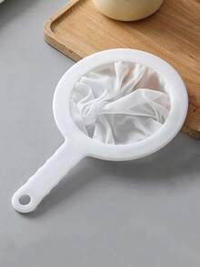 1pc Multifunctional Fine Mesh Strainer, Reusable Soy Milk Juice Filter Plug, Kitchen Liquid Residue Filter Net, Suitable For Coffee, Tea, Milk, Fruit Puree Home Beverage Making - Multicolor - View 2