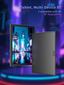 Coopers Android 15 平板電腦，10.1 吋平板，CPU T310 2.0GHz 四核處理器，8GB (3GB+5GB 擴展) RAM+32GB ROM/1TB 可擴展儲存，支持 2.5G+5G+WiFi 6，2MP+5MP 攝像頭，6000mAh 電池，可玩遊戲，10 吋 Android 筆記本電腦/支持 Widevine L1 (不含適配器) - 黑1 - 查看 11