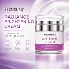 seemsure 亮白保濕面霜 50ml，含 2% α-熊果苷、麴酸與甘草根萃取的日常臉部保濕乳，輕盈補水面霜，幫助平滑肌膚、改善暗沉膚色，打造光澤亮麗妝感 - 白色 - 查看 2