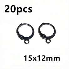 20 piezas Ganchos y clips de pendientes de acero inoxidable hechos a mano, accesorios para hacer joyas DIY, alambres para orejas - ganchos para pendientes - Ver 15