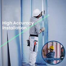 Bosch 綠光自動對準雷射水平儀,IP65 防塵防水,磁吸底座,360°可旋轉(不含 2 顆 AA 電池) - 彩色 - 查看 6