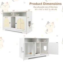 43 Inches Cat Litter Box Enclosure With Storage And Double Rooms - B - View 5