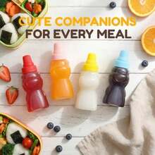 PRETYZOOM 8 Mini Botellas Exprimibles para Salsa Ketchup 3.07x1.29x1.29in PE Grado Alimenticio Sin Fugas para Almuerzo Escolar Picnic Barbacoa - como se muestra - Ver 7