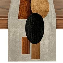 1pc,Bohemian Style Table Runner,Modern Living Room Dining Table Mat,Minimalist Style Rectangular Tablecloth,Dry Cleanable,Washable,Suitable For Kitchen Dining Table Party Wedding Decoration Vintage,Suitable For Entryway,Family Gathering,Coffee Table,Living Room - Multicolor - View 13