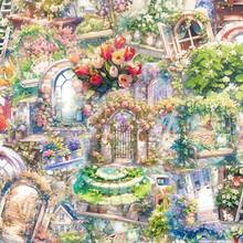 56 Stücke transparente Cottage-Garten PET-Aufkleber – vielseitige klare Aufkleber für Scrapbooking, Journaling, Kartenherstellung & DIY-Basteln | verträumte Anime-Blumenhof-Designs für Schreibwarenliebhaber | leicht abzuziehende Aufkleber für Planer - Frisch und sauber - Übersicht 2