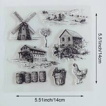 Clear Silicone Stamps Vintage Floral Background Scenery & Country Manor Bird Flower Patterns For DIY Junk Journal Scrapbook & Photo Album Crafts - Nature - View 10
