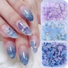 1 Kotak Bunga Hydrangea Kering untuk Kuku, Stiker Kuku, Kerajinan Tangan dalam Kotak, Stiker Bunga Kering Kecil Berwarna-warni, Desain Buatan Tangan DIY, Cocok untuk Dekorasi Liontin dan Mempercantik Benda - A - View 4