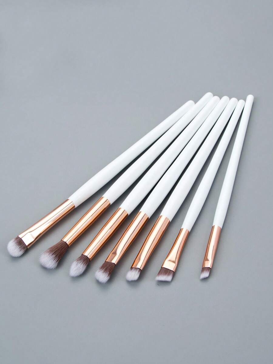 ronshadow 7pcs Eye Makeup Brush Set, Large Round Tip Blending Eyeshadow Brush + Angled Blade Brow Powder Brush, Multi-Functional Eye Makeup Detail Brush - Multicolor - View 1