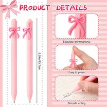 Bolígrafo de fuente con forma de lazo de color neutro, adecuado para la escritura diaria de los estudiantes, también un excelente regalo conmemorativo para los estudiantes - A-Rosa - Ver 10