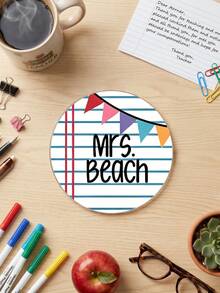 1pc Personalized Teacher Coaster Gift,Custom Text,End Of Year Gift, Teacher Coaster, Personalized, Christmas Teacher Gift, Teacher Appreciation Gift - Multicolor - View 20
