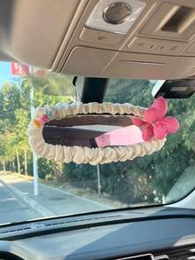 可愛汽車後視鏡保護套，防刮、防塵、耐陽光，延緩後視鏡老化，卡通蝴蝶結保護套，女性汽車配件，汽車後視鏡，汽車配件，汽車必需品，粉色汽車配件 - 彩色 - 查看 7